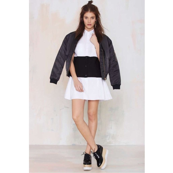 NEW Nasty Gal Drop Waist Shirt Dress - Picture 4 of 6